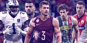 Injured athletes from different sports captured in action.